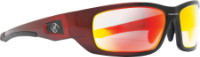 BANDIT III SAFETY GLASSES MAVERICK BLACK/RED WITH RED MIRROR LENS